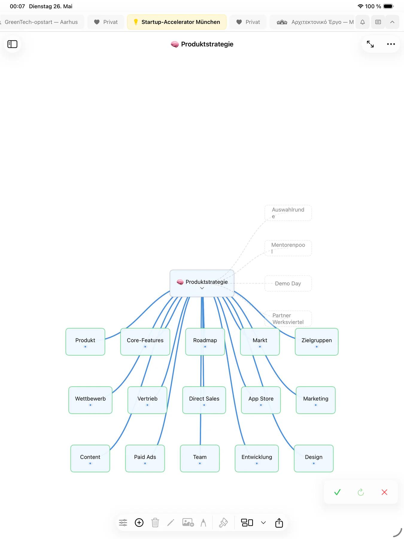 Mintofu-Mindmap-Knoten mit angehängtem Bild und Rich-Text-Inhalt