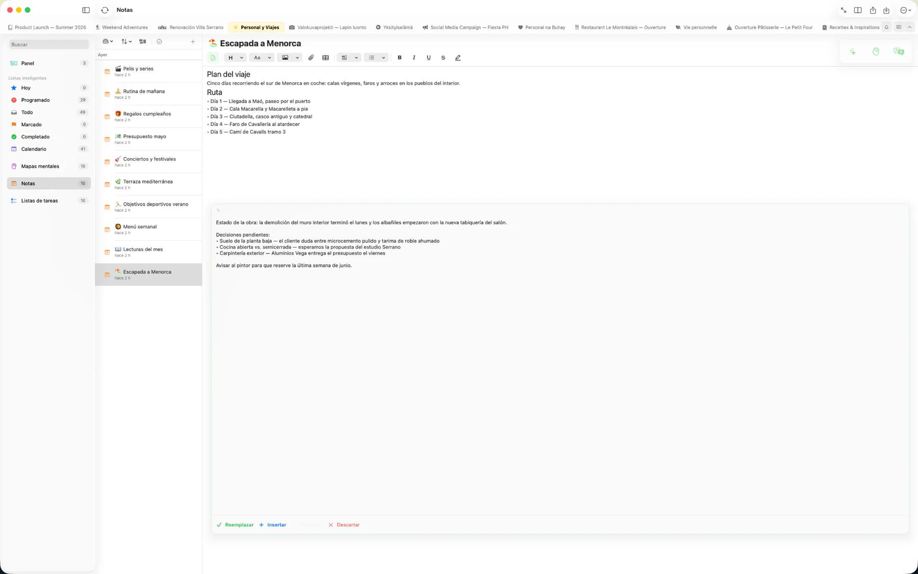 IA de Mintofu generando contenido a partir de un prompt de texto