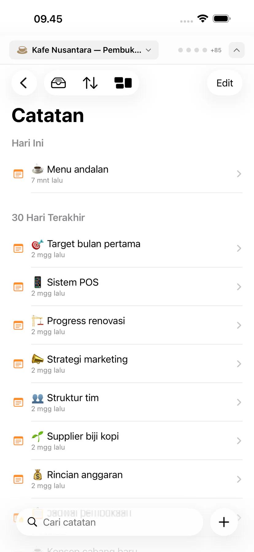 Mintofu bekerja offline dengan indikator mode pesawat dan konfirmasi penyimpanan lokal