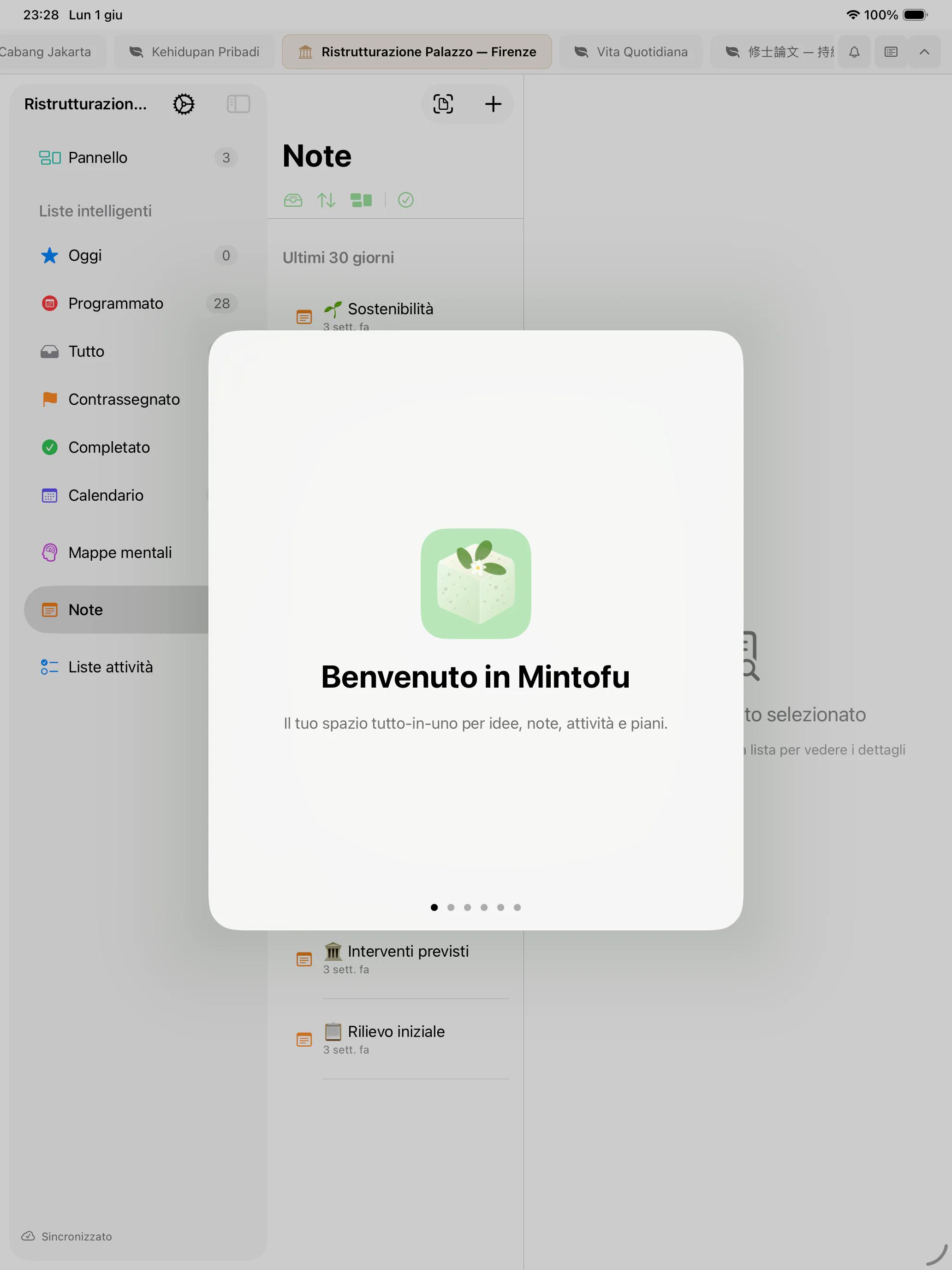 Mintofu che mostra lo stesso contenuto su iPhone, iPad e Mac contemporaneamente