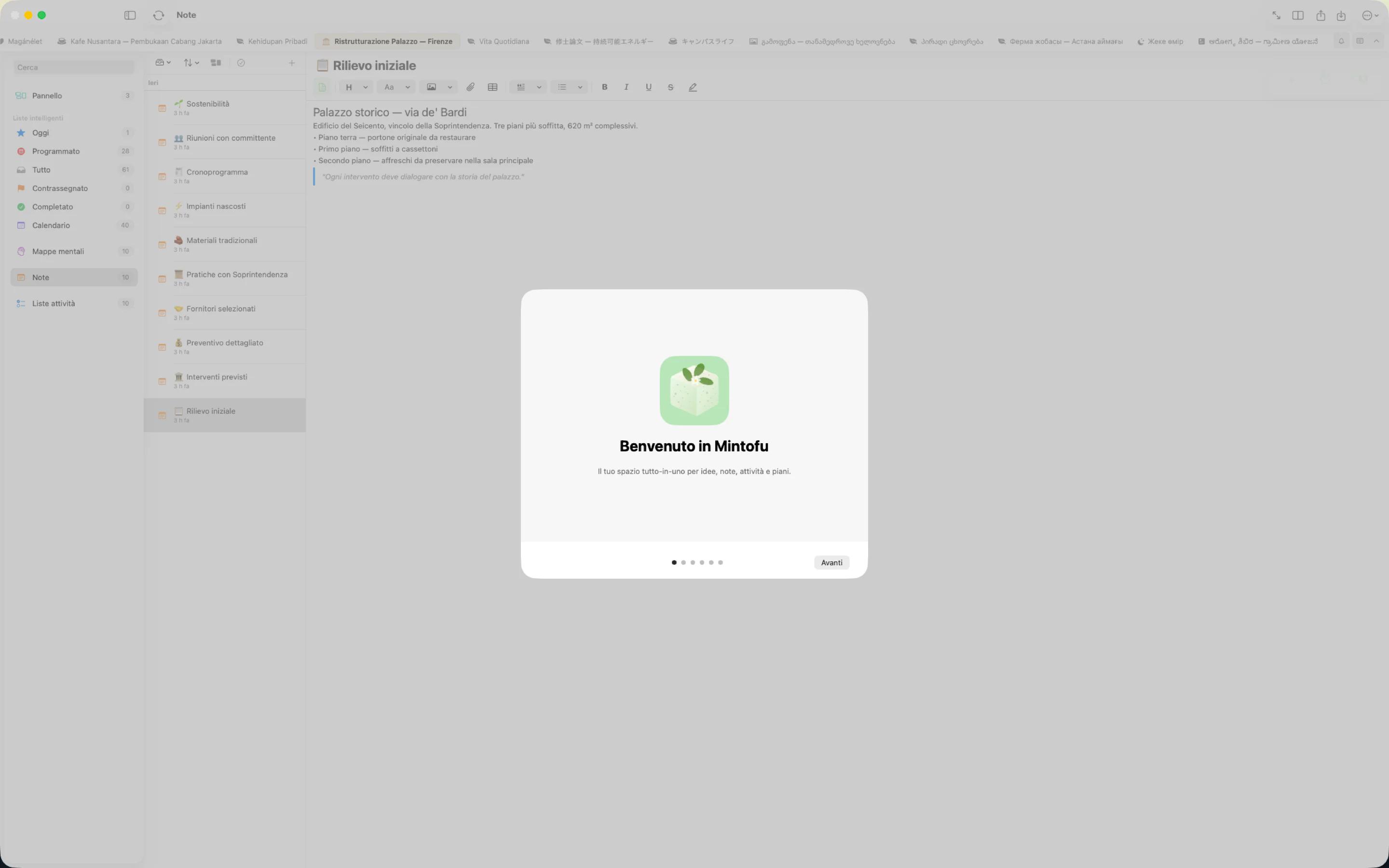 Mintofu che mostra lo stesso contenuto su iPhone, iPad e Mac contemporaneamente