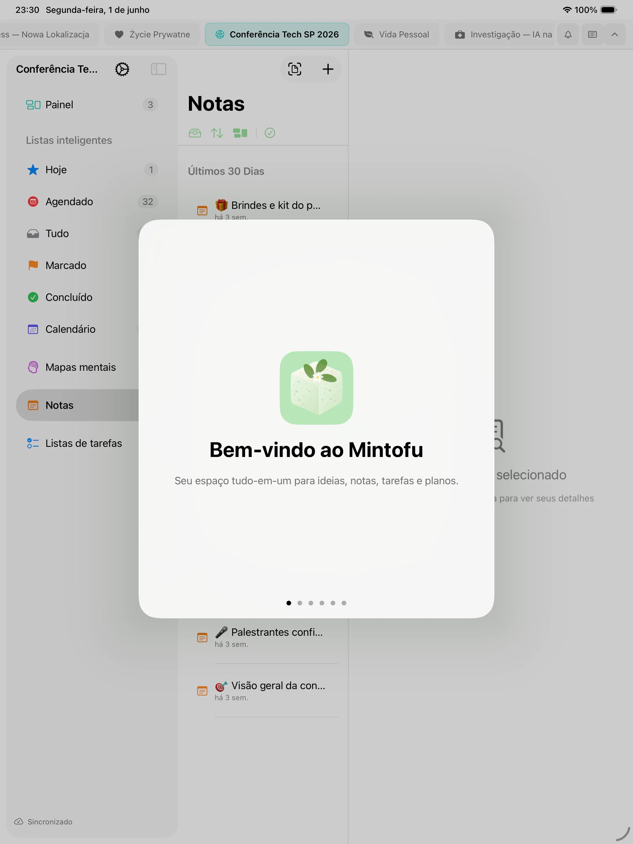 Mintofu mostrando o mesmo conteúdo no iPhone, iPad e Mac ao mesmo tempo
