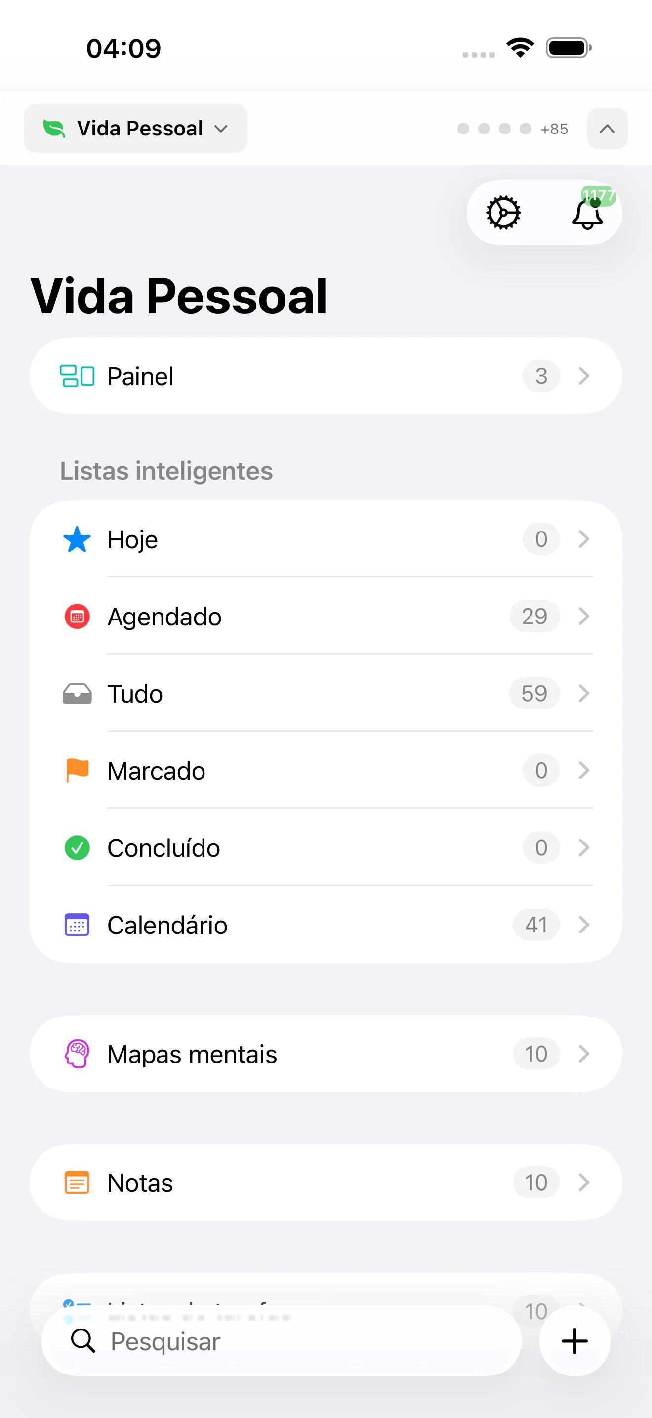 Mintofu a funcionar em Mac, iPad e iPhone — a mostrar o editor de notas, a tela de mapas mentais e a lista de tarefas com prioridades