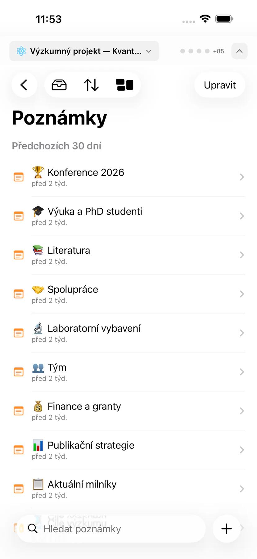 Mintofu funguje offline s indikátorem režimu letadlo a potvrzením lokálního uložení