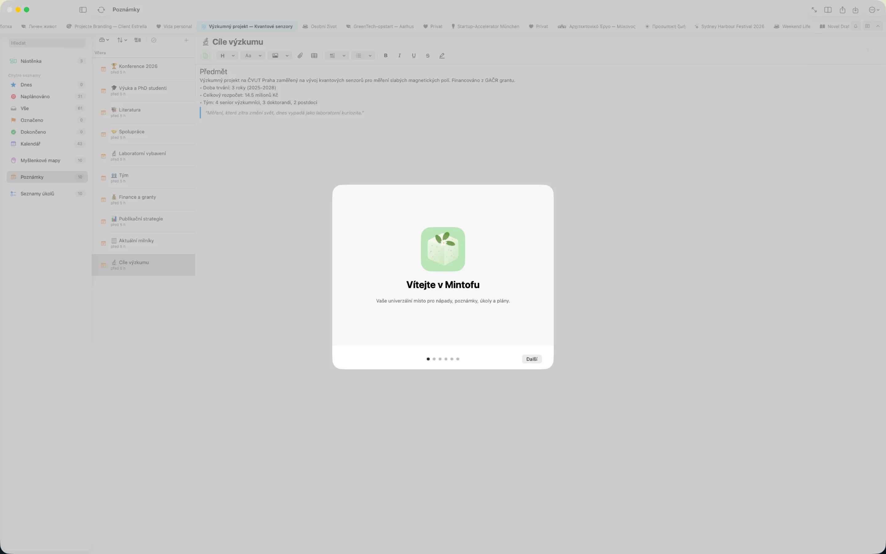 Mintofu zobrazující stejný obsah na iPhone, iPad a Mac současně