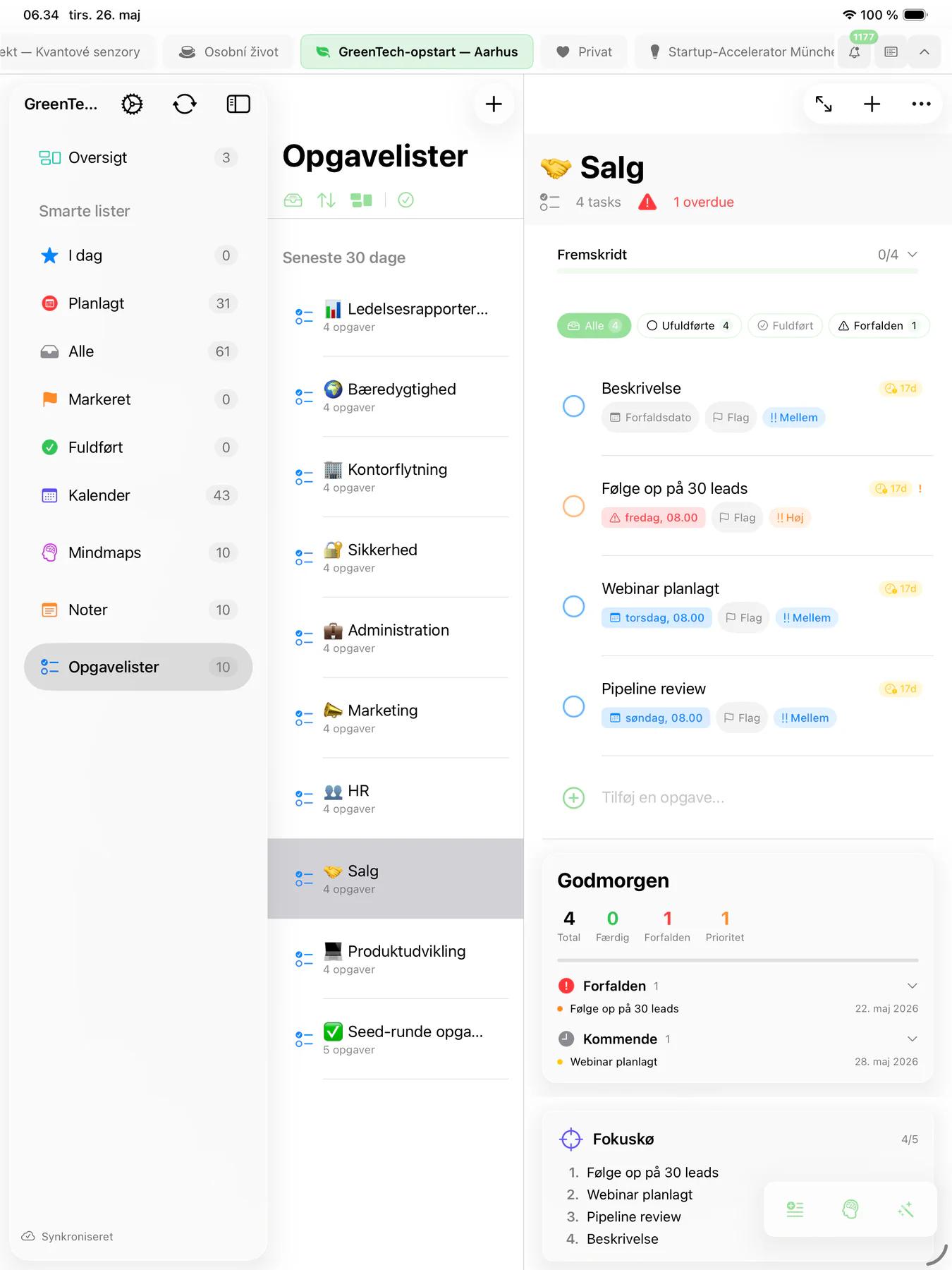 Mintofu Smart Lists med brugerdefinerede filterregler og aktivitetsfeed