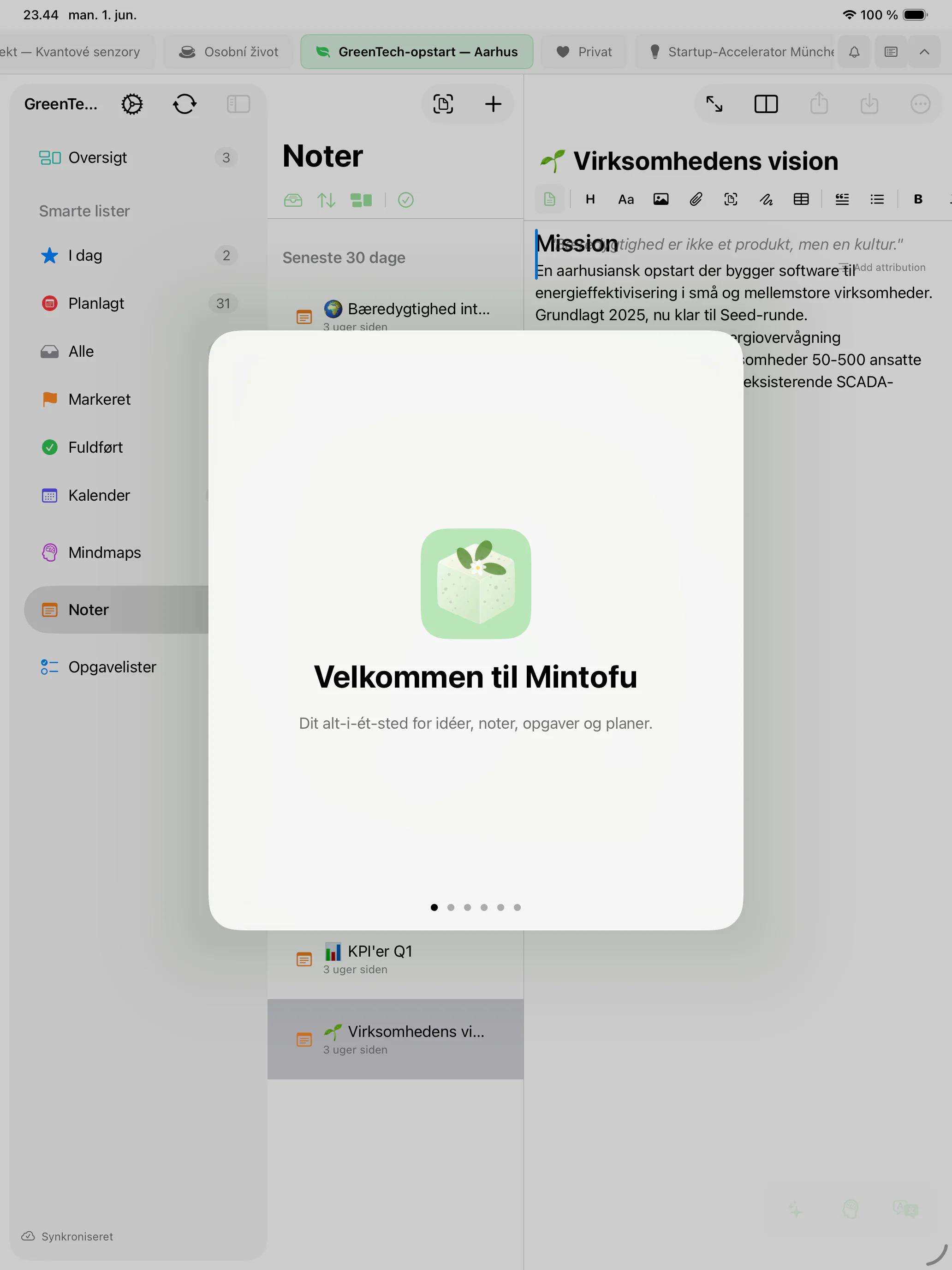 Mintofu viser samme indhold på iPhone, iPad og Mac samtidig