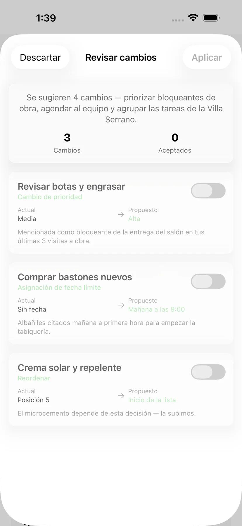 Opciones de recordatorio de tareas de Mintofu con elecciones de horario flexibles