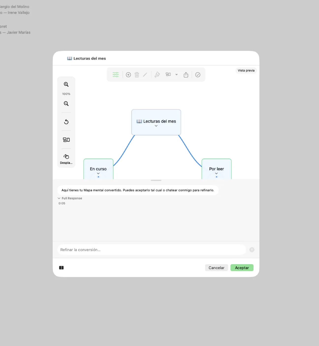 Mintofu convirtiendo un mapa mental en una lista de tareas