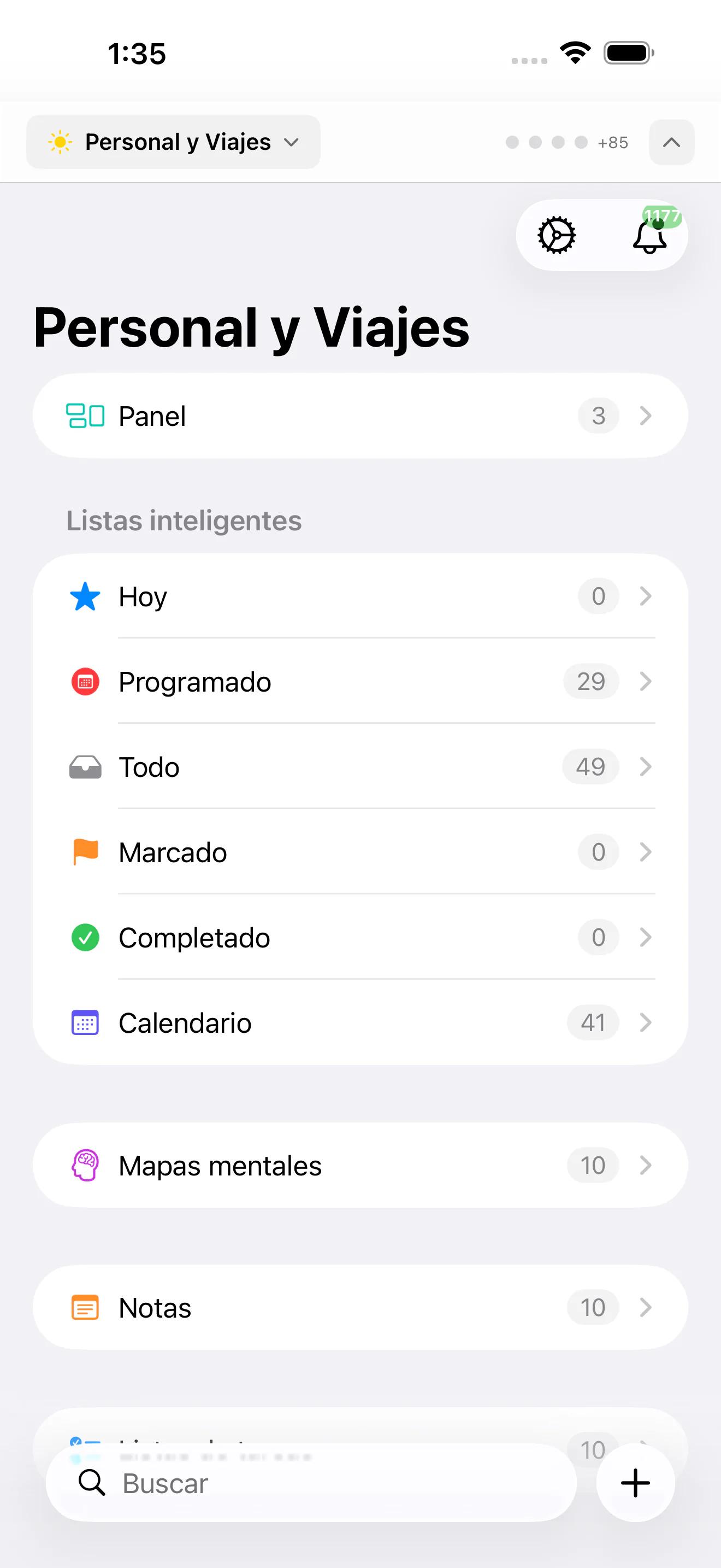 Mintofu funcionando en Mac, iPad y iPhone — mostrando el editor de notas, el lienzo de mapas mentales y la lista de tareas con prioridades