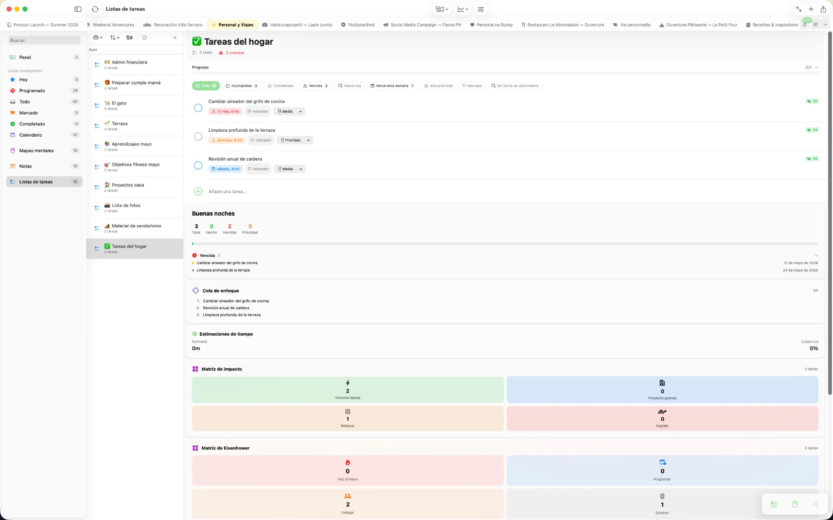 Mintofu funcionando en Mac, iPad y iPhone — mostrando el editor de notas, el lienzo de mapas mentales y la lista de tareas con prioridades