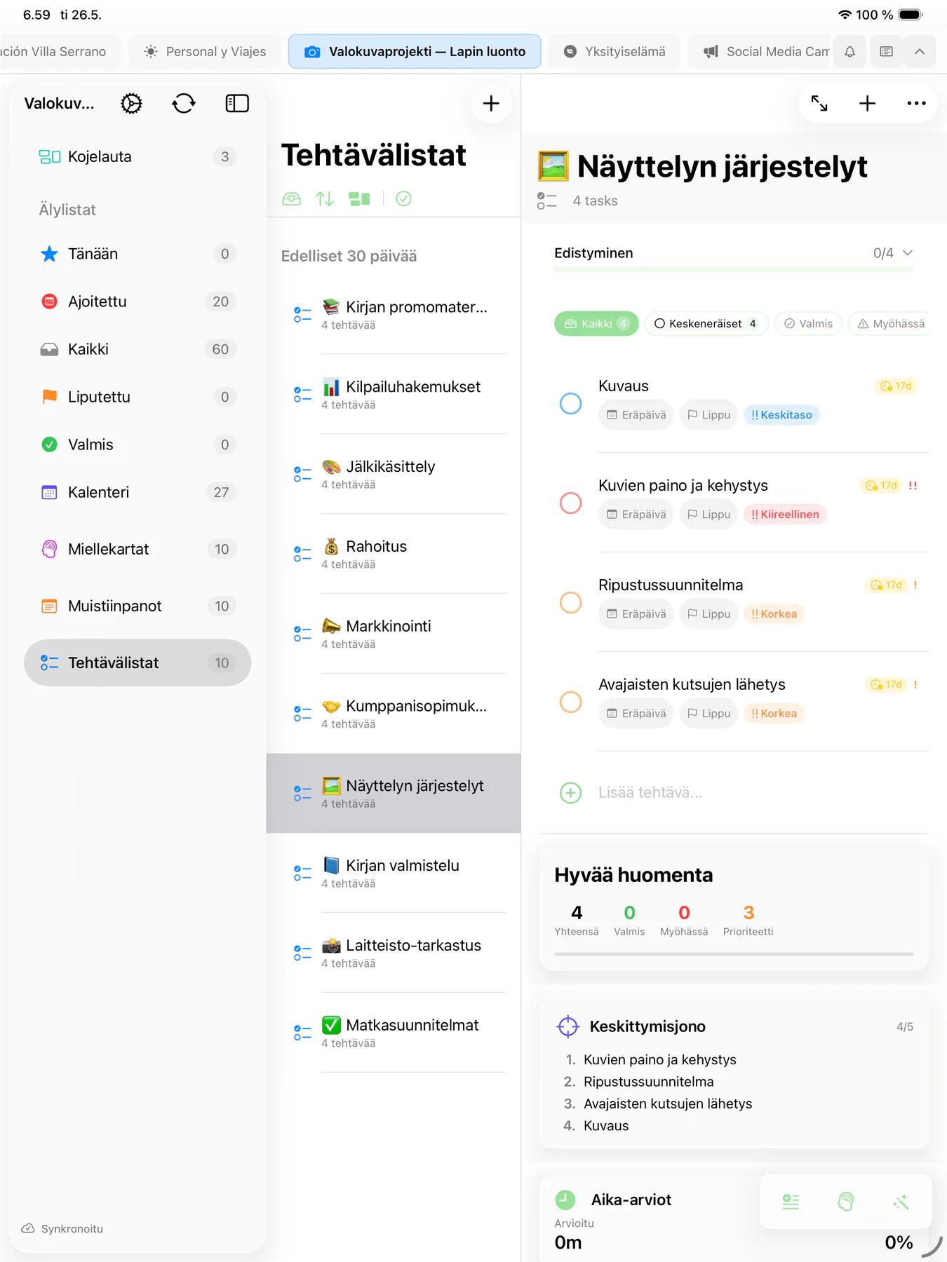 Mintofun Smart Lists mukautetuin suodatussäännöin ja aktiviteettisyötteellä