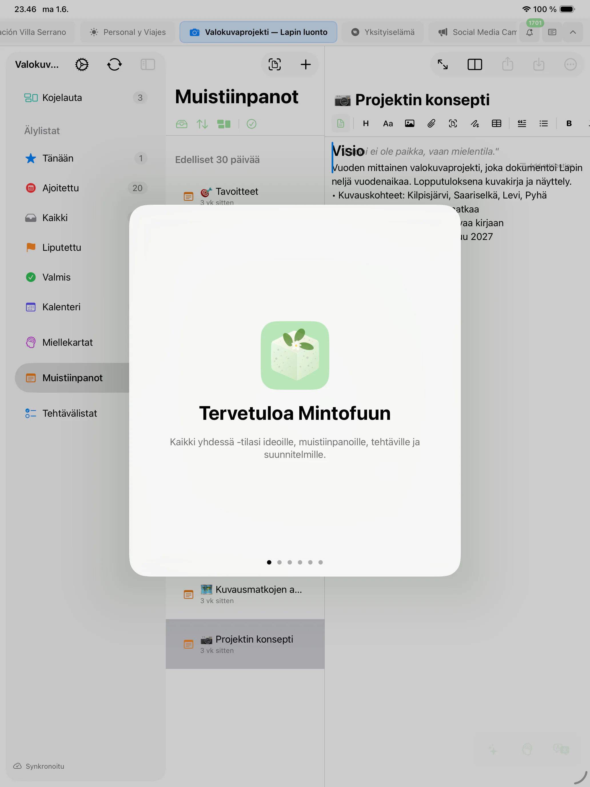 Mintofu näyttää saman sisällön iPhonella, iPadilla ja Macilla samanaikaisesti