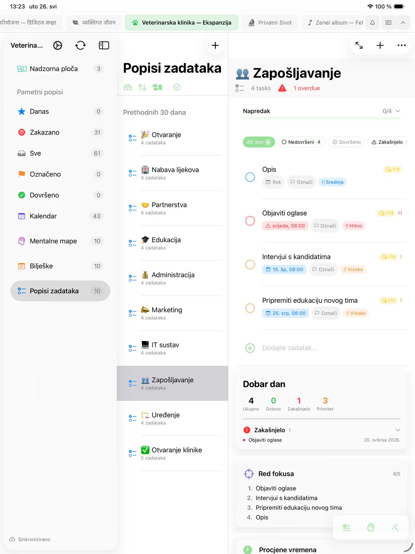 Mintofu Smart Lists s prilagođenim pravilima filtriranja i feedom aktivnosti