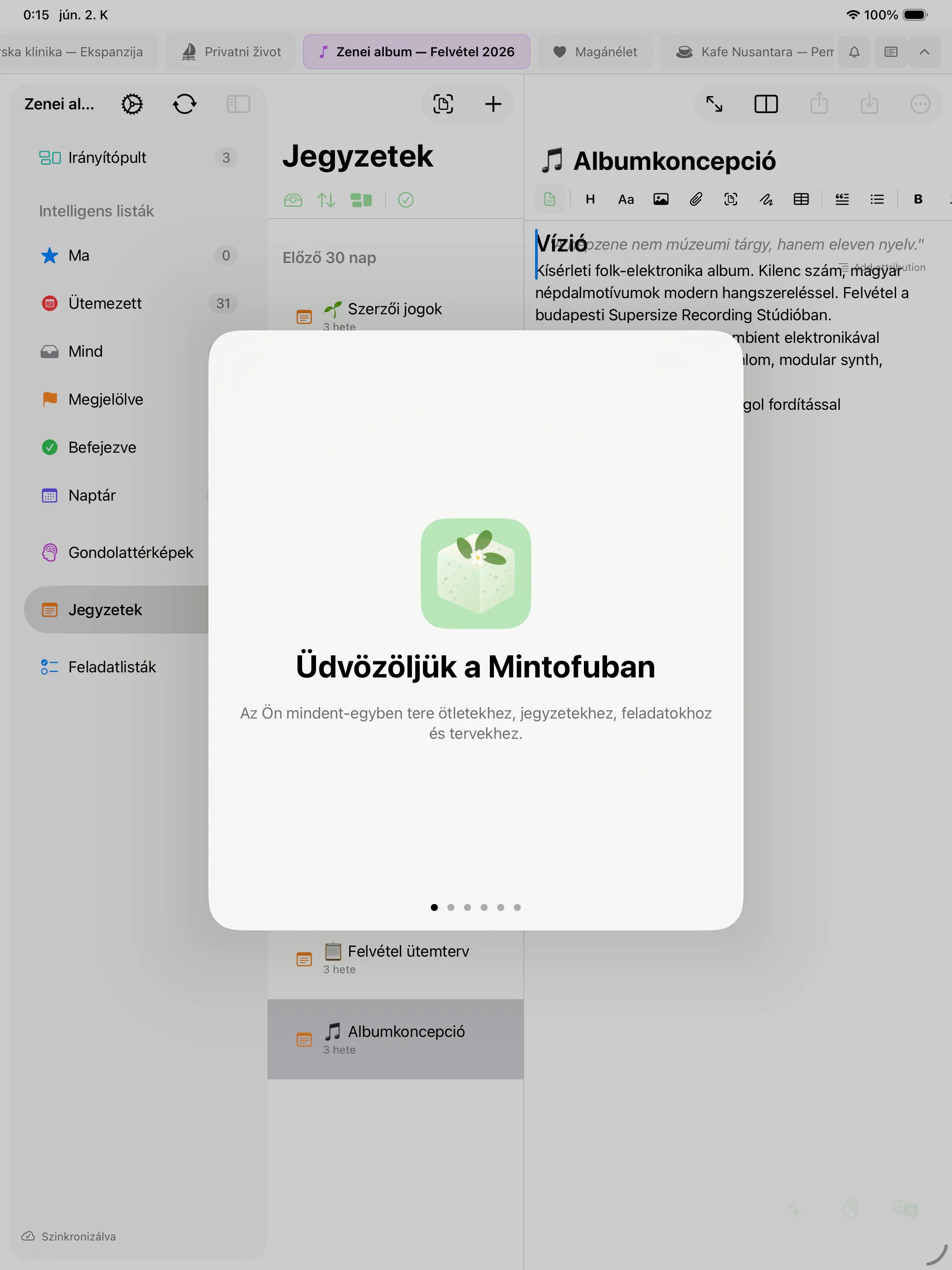 A Mintofu ugyanazt a tartalmat mutatja iPhone-on, iPad-en és Mac-en egyszerre