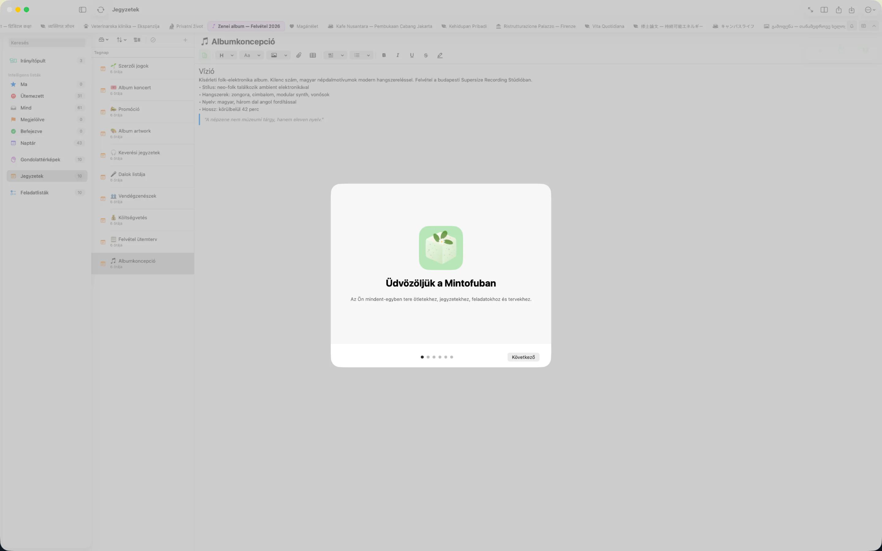 A Mintofu ugyanazt a tartalmat mutatja iPhone-on, iPad-en és Mac-en egyszerre