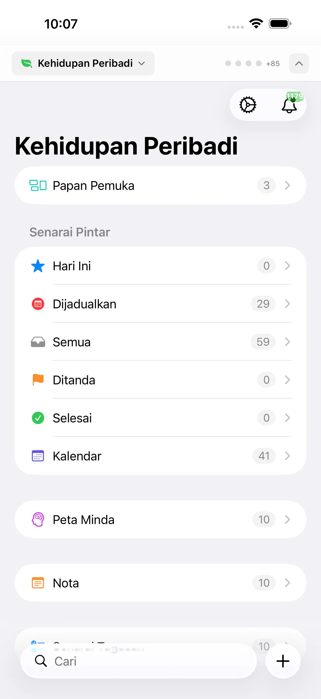 Mintofu berjalan di Mac, iPad, dan iPhone — memaparkan editor nota, kanvas peta minda, dan senarai tugas dengan keutamaan