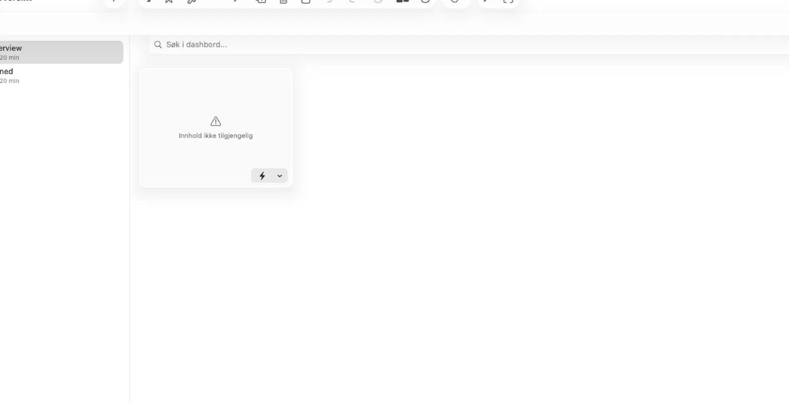 Mintofu-dashbord med kanban-tavle og moduler