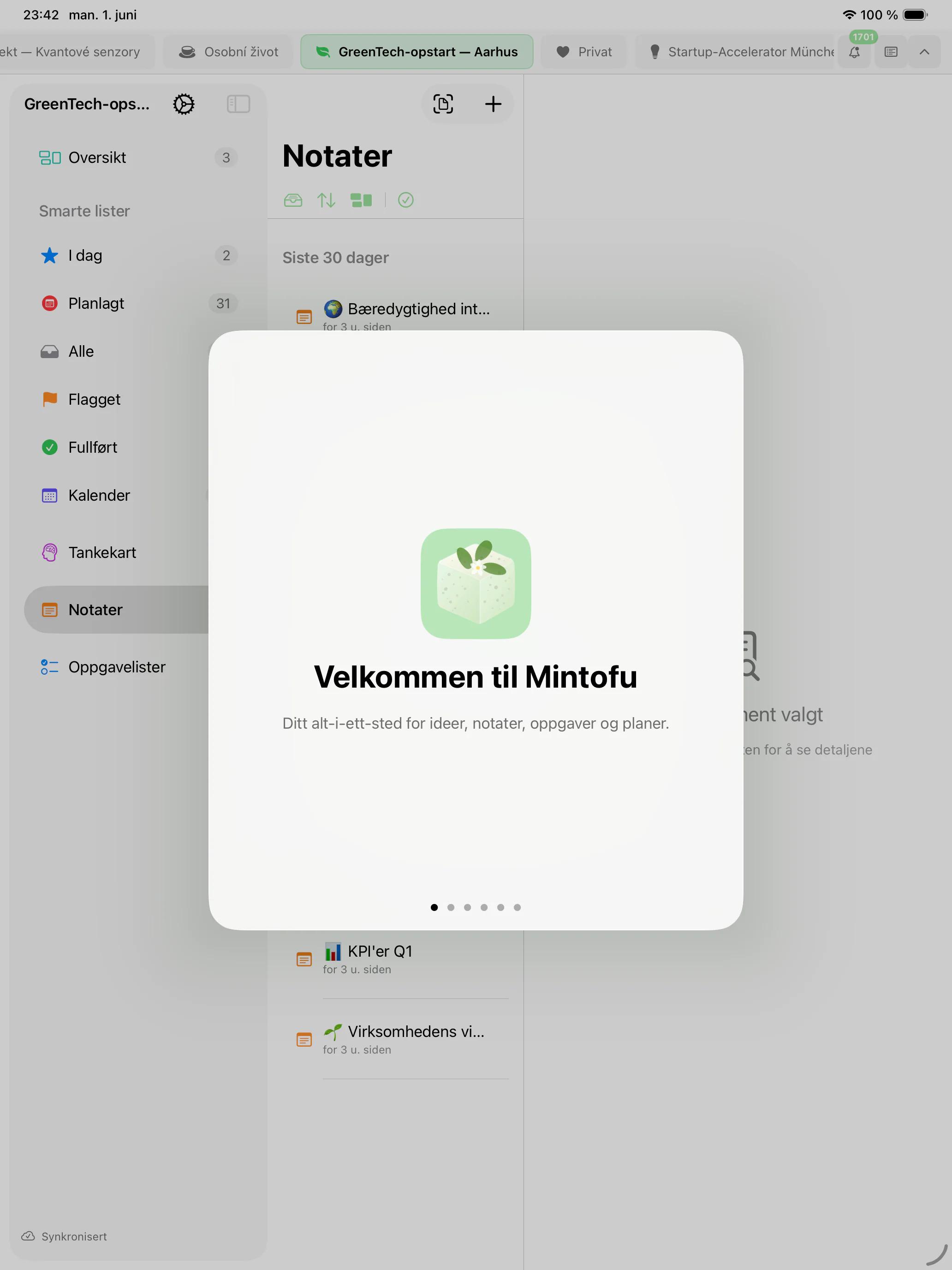 Mintofu viser samme innhold på iPhone, iPad og Mac samtidig