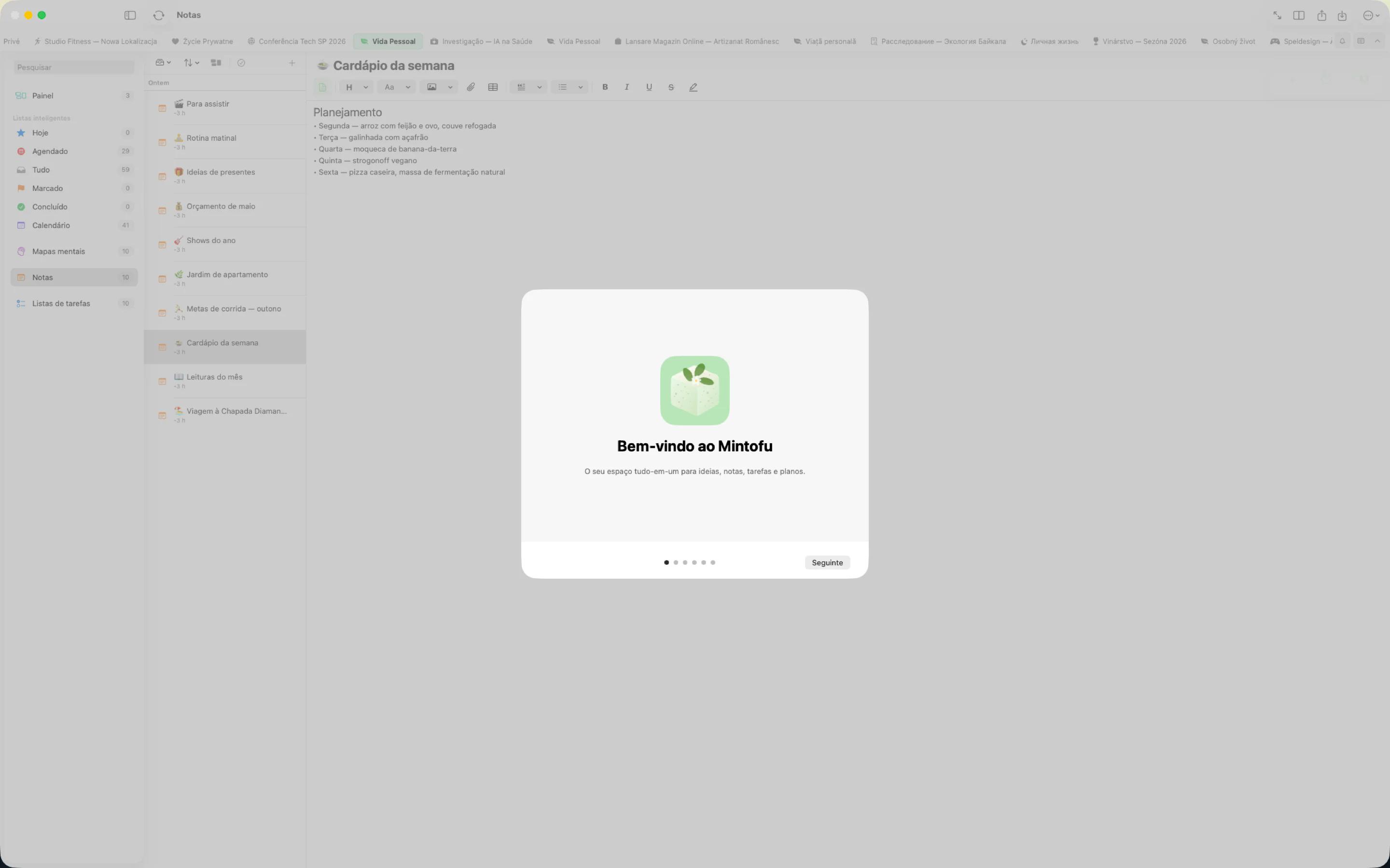 Mintofu a mostrar o mesmo conteúdo em iPhone, iPad e Mac em simultâneo