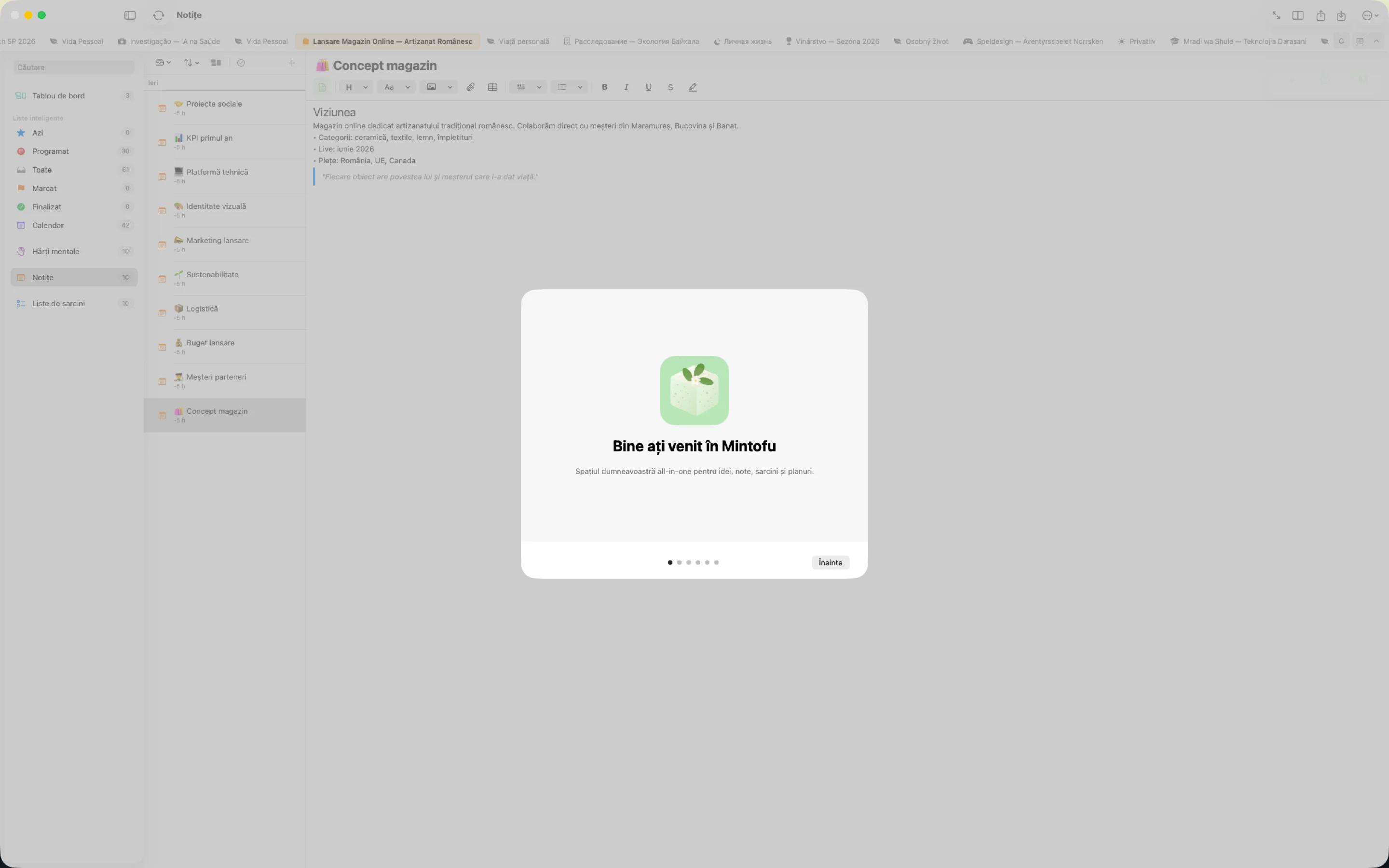 Mintofu afișând același conținut pe iPhone, iPad și Mac simultan