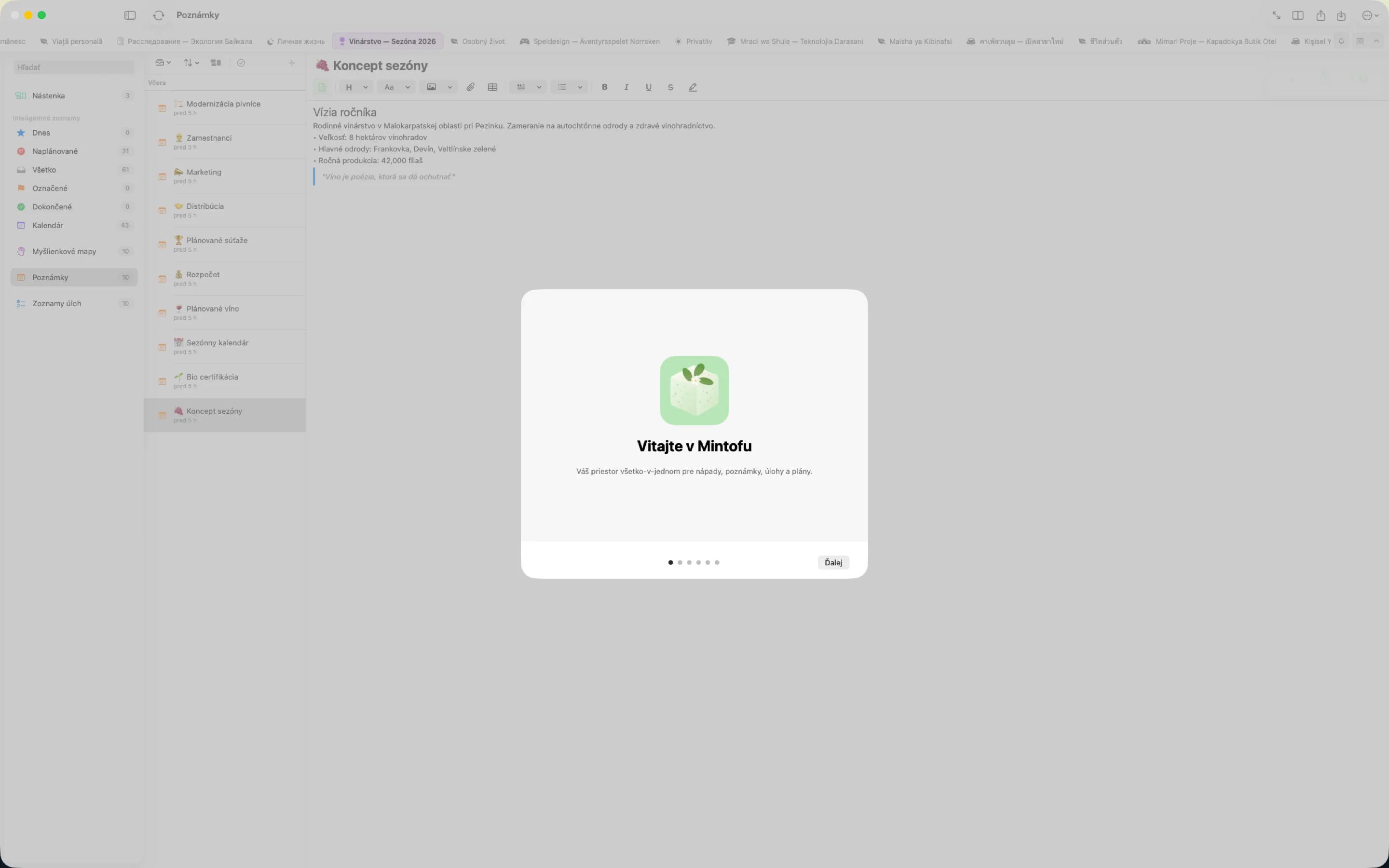 Mintofu zobrazujúci rovnaký obsah na iPhone, iPad a Mac súčasne