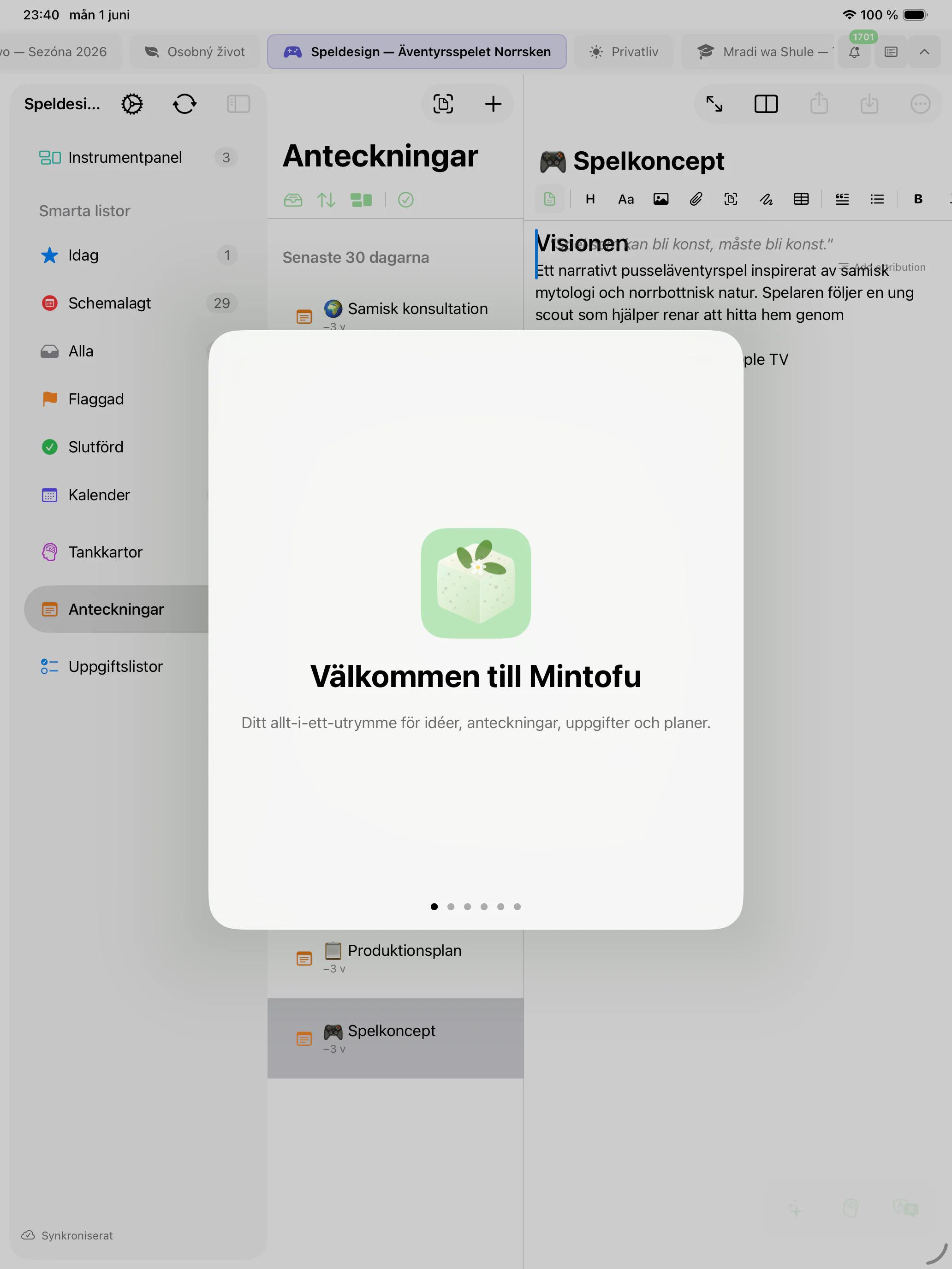 Mintofu visar samma innehåll på iPhone, iPad och Mac samtidigt