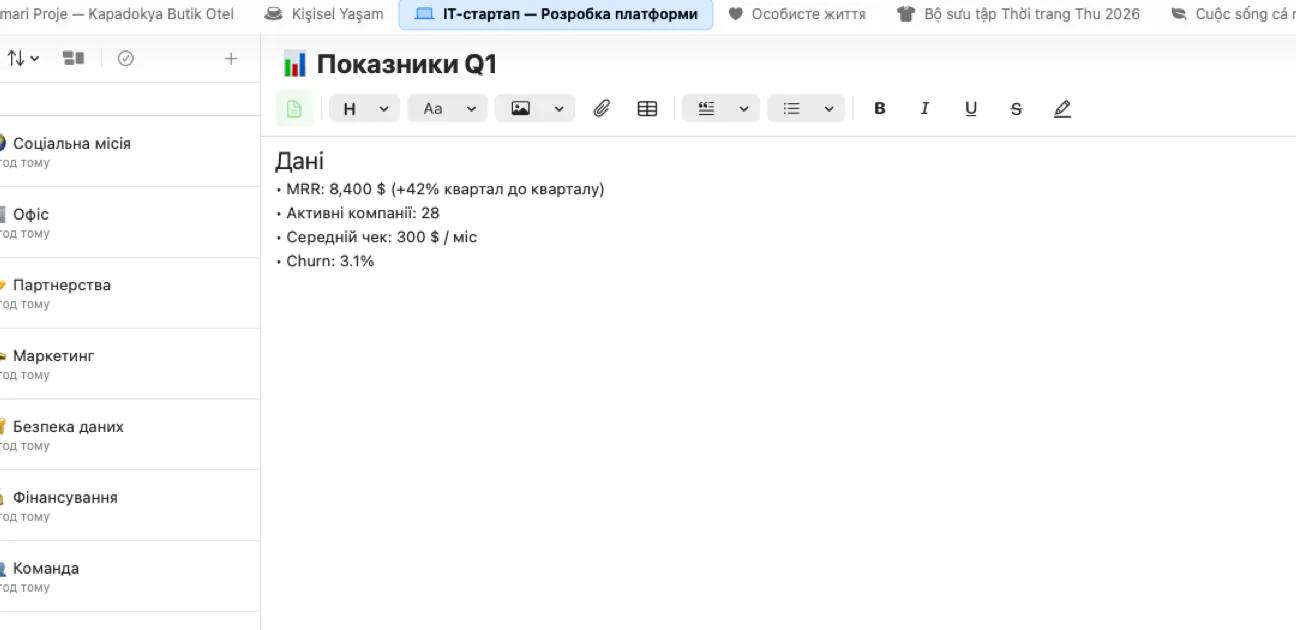Редактор нотаток Mintofu з багатим форматуванням тексту